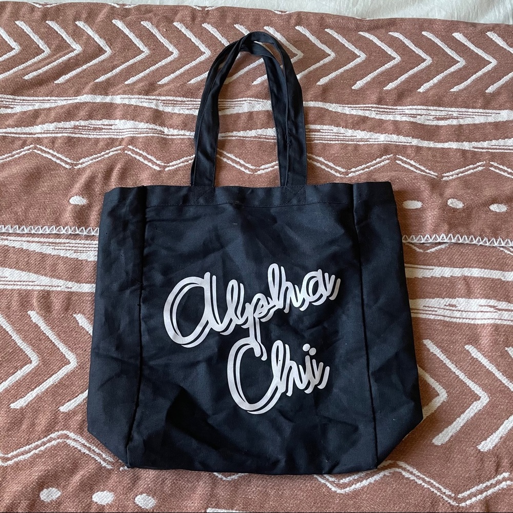 alpha chi omega tote bag
